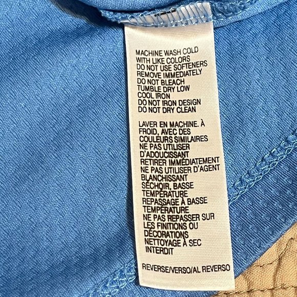 IZOD  perform Women's blue short sleeve golf shirt size M - Picture 9 of 11